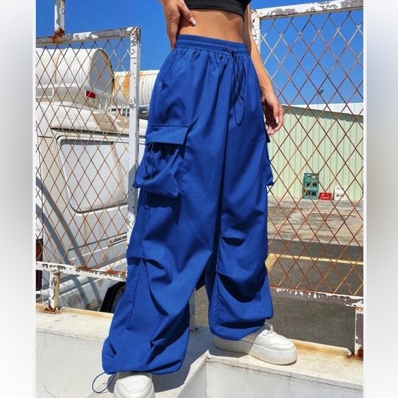 MISSLOOK Pants - MISSLOOK COTTON BLEND COOL FLAP POCKETS AND WAIST  BAND W/ DRAWSTRING, SIZE XL☑️